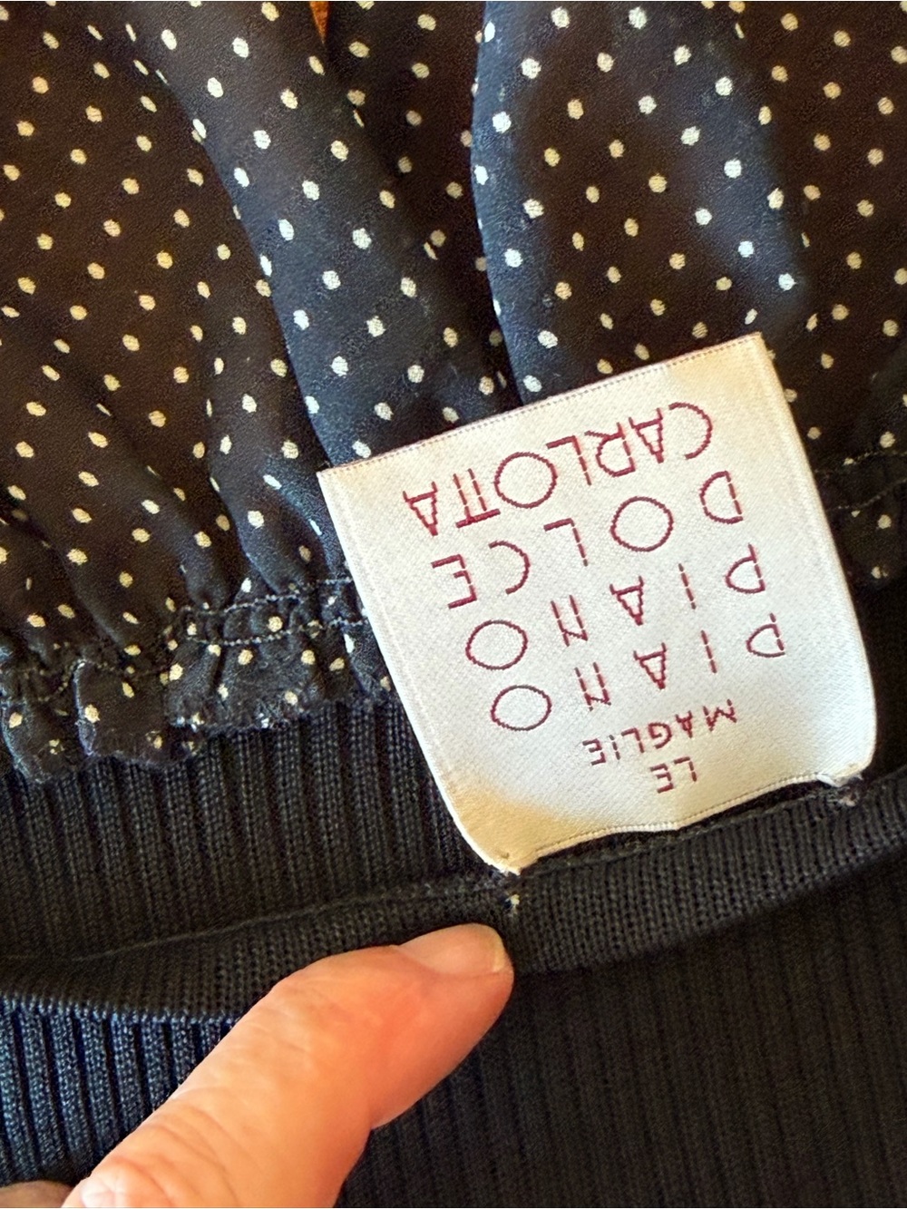 Vintage Navy Polka Dot Halter Top - Picture 4 of 8